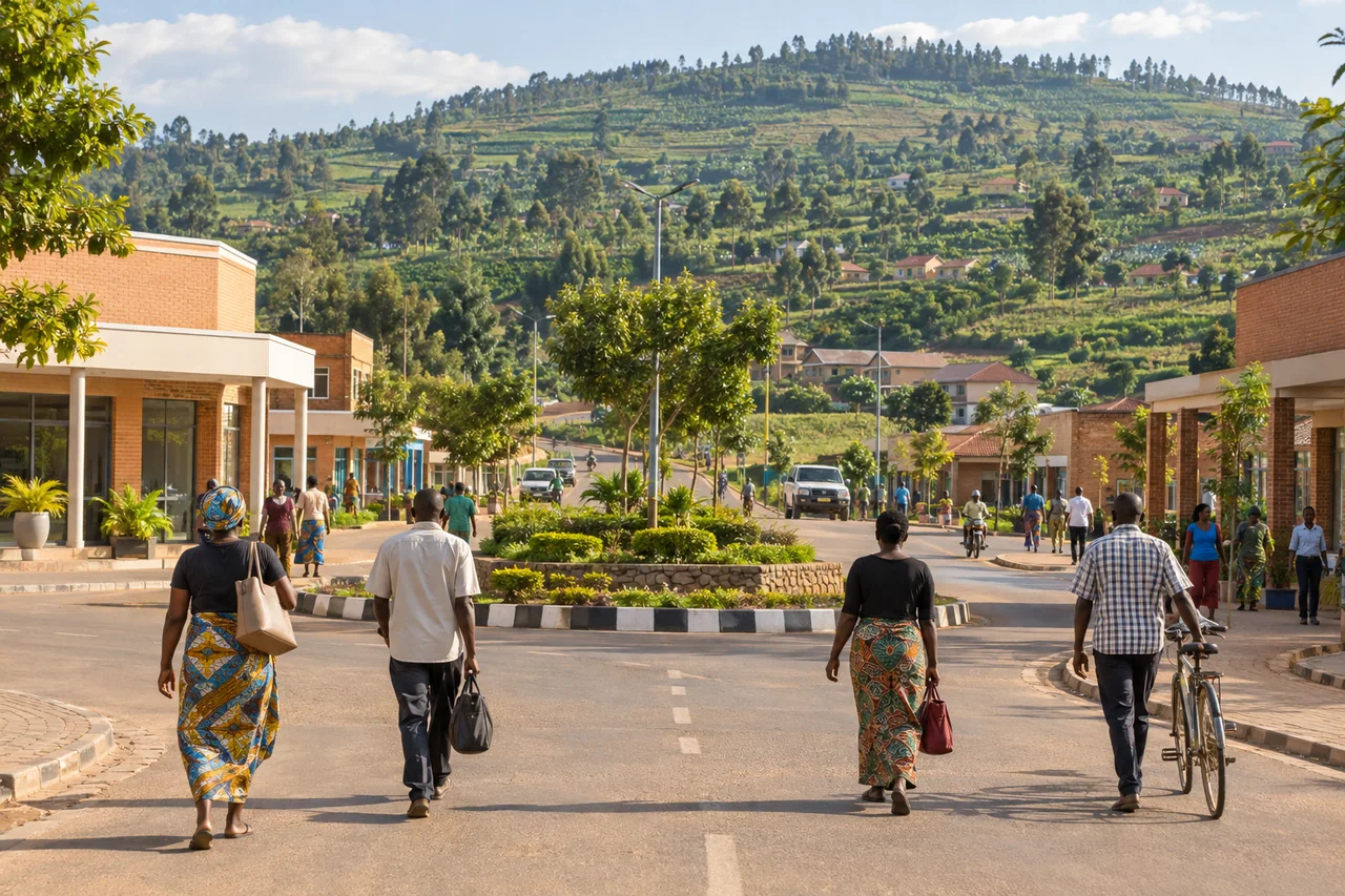 Imihanda ihuza ahakorerwa ubucuruzi n’imisozi ituwe.
