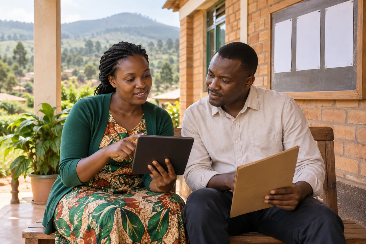 Abaturage baganira ku makuru bareba kuri tablet.
